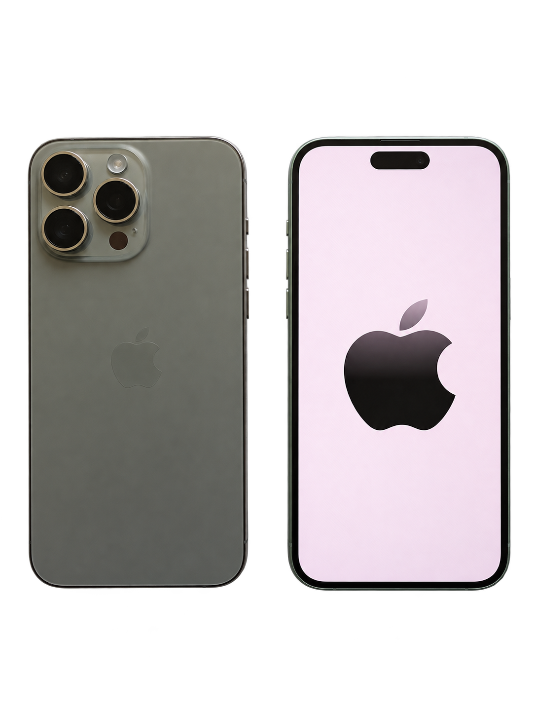 Dos iPhone, vista frontal y posterior